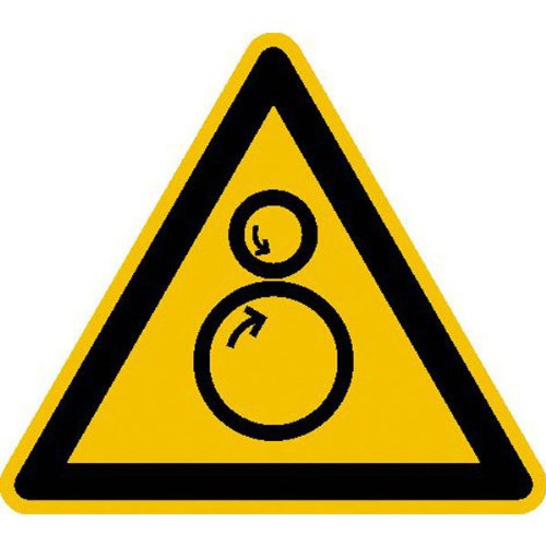 Betriebsausstattung24® Warnschild Warnung vor Einzugsgefahr, Alu geprägt, Gröߟe 200 mm von Betriebsausstattung24