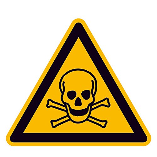 Betriebsausstattung24® Warnung vor giftigen Stoffen Warnschild, Alu geprägt, Gröߟe 100 mm von Betriebsausstattung24
