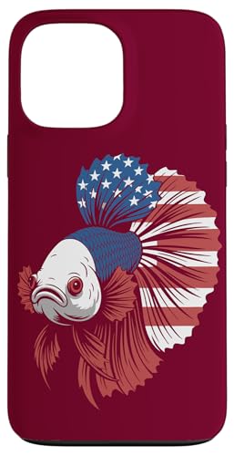 Amerikanischer Betta-Fisch Aquatic USA Betta-Fisch Hülle für iPhone 13 Pro Max von Betta Fish Lover Gifts & Aquatic Tees