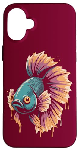 Aquatic Betta Fish Art Aquarell Betta Fisch Hülle für iPhone 16 Plus von Betta Fish Lover Gifts & Aquatic Tees