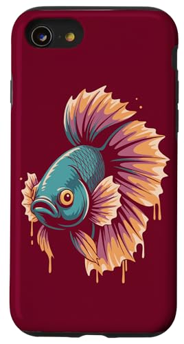 Aquatic Betta Fish Art Aquarell Betta Fisch Hülle für iPhone SE (2020) / 7 / 8 von Betta Fish Lover Gifts & Aquatic Tees