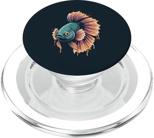 Aquatic Betta Fish Art Aquarell Betta Fisch PopSockets PopGrip für MagSafe von Betta Fish Lover Gifts & Aquatic Tees
