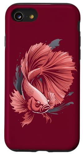Aquatic Betta Fish Kunstwerk Betta Fish Hülle für iPhone SE (2020) / 7 / 8 von Betta Fish Lover Gifts & Aquatic Tees