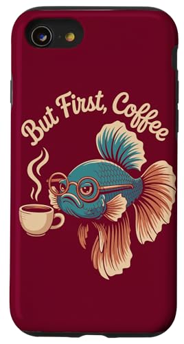 Betta Fish Aquatic Coffee Grumpy Betta Fish Hülle für iPhone SE (2020) / 7 / 8 von Betta Fish Lover Gifts & Aquatic Tees