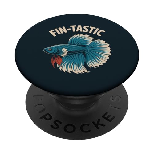 Betta Fish Fin-Tastic Aquatische Bettafische PopSockets Klebender PopGrip von Betta Fish Lover Gifts & Aquatic Tees