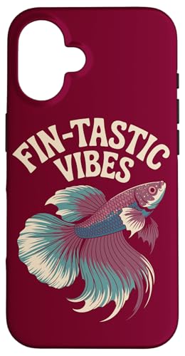Lustiger Bettafisch Fin-Tastic Aquatic Betta Fish Hülle für iPhone 16 von Betta Fish Lover Gifts & Aquatic Tees