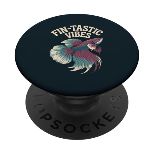 Lustiger Bettafisch Fin-Tastic Aquatic Betta Fish PopSockets Klebender PopGrip von Betta Fish Lover Gifts & Aquatic Tees