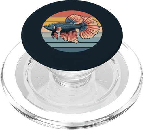 Retro-Betta-Fisch PopSockets PopGrip für MagSafe Retro-Betta-Fisch PopSockets PopGrip für MagSafe von Betta Fish Lover Gifts & Aquatic Tees