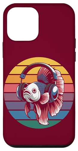 Vintage Betta Fish DJ Kopfhörer Betta Fish Hülle für iPhone 12 mini von Betta Fish Lover Gifts & Aquatic Tees