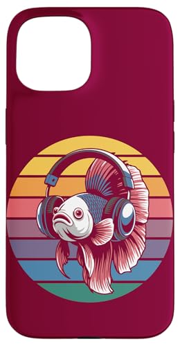 Vintage Betta Fish DJ Kopfhörer Betta Fish Hülle für iPhone 15 Vintage Betta Fish DJ Kopfhörer Betta Fish Hülle für iPhone 15 von Betta Fish Lover Gifts & Aquatic Tees