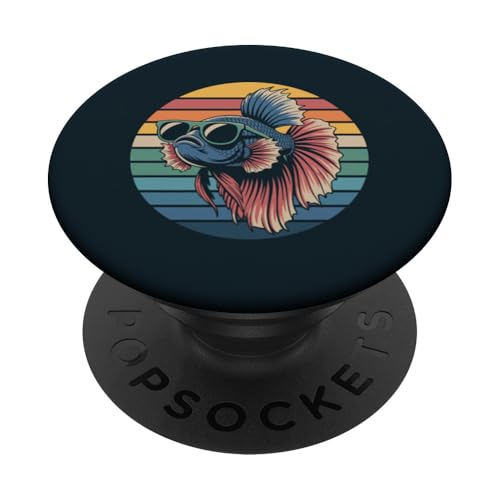Vintage Betta Fish Sonnenbrille Betta Fish PopSockets Klebender PopGrip von Betta Fish Lover Gifts & Aquatic Tees