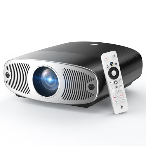 Bettdow 4K Beamer [Google TV], 1080P Vollständig Versiegelter Smart-Projektor, Autofokus/Trapezkorrektur, Video Beamer Heimkino Unterstützt Google Voice Assistant & Dolby Audio, Schwarz von Bettdow