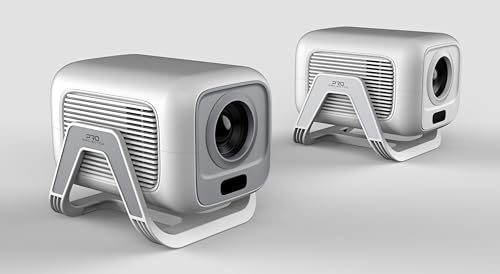 Bettdow 4K Mini Beamer [Netflix Official], 1080P Smart-Projektor, Autofokus/Trapezkorrektur, 10000 Lumen Video-Beamer mit Android 13, Bluetooth 5.2, Projektor Heimkino/Outdoor, Weiß von Bettdow