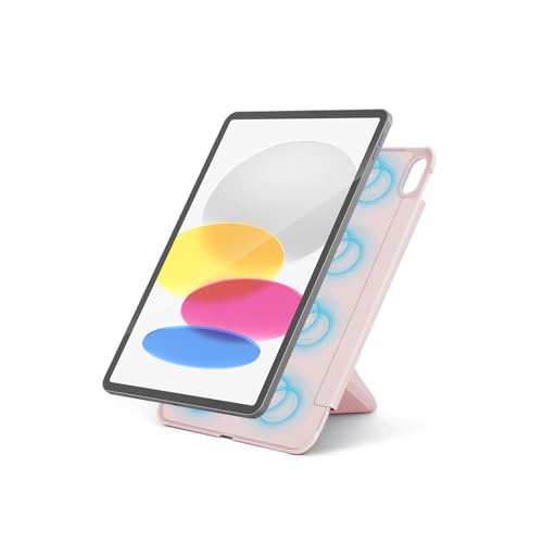 Bettdow Hülle für iPad A16 11.Generation 2025/ipad 10.Generation 10.9 Zoll 2022, Horizontaler/Vertikaler Ständer, Dünne Leichte PU Leder Magnetisch Hülle mit Auto Schlaf/Aufwach Funktion, Rosa von Bettdow