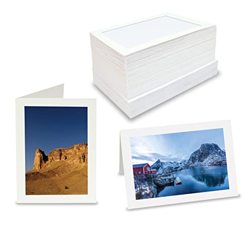 Better Office Products Bilderrahmen Notizkarten für 10,2 x 15,2 cm Fotos, 50 Stück, Fotoeinlagen mit Umschlägen (Weiß, 50 Stück) von Better Office Products