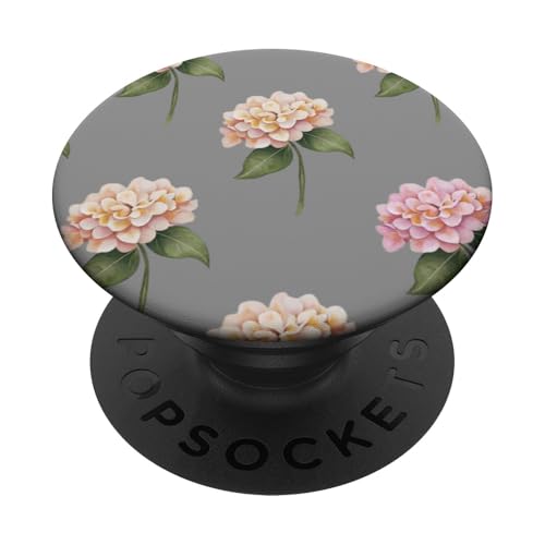 Hortensien-Design, weich, Aquarell, Boho-Stil auf Grau PopSockets Klebender PopGrip Hortensien-Design, weich, Aquarell, Boho-Stil auf Grau PopSockets Klebender PopGrip von Better You Tees Etc.