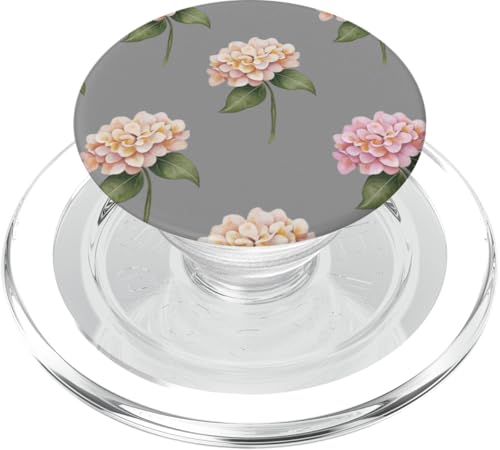 Hortensien-Design, weich, Aquarell, Boho-Stil auf Grau PopSockets PopGrip für MagSafe von Better You Tees Etc.