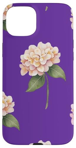 Hortensien-Design, weich, Aquarell, Boho-Stil auf Lila Hülle für iPhone 15 Plus Hortensien-Design, weich, Aquarell, Boho-Stil auf Lila Hülle für iPhone 15 Plus von Better You Tees Etc.