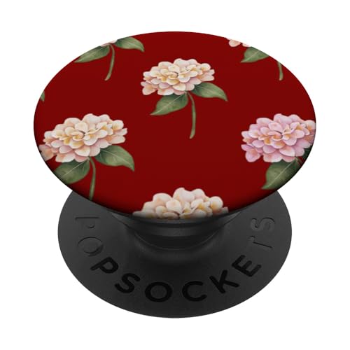Hortensien-Design, weich, Aquarell, Boho-Stil auf Rot PopSockets Klebender PopGrip Hortensien-Design, weich, Aquarell, Boho-Stil auf Rot PopSockets Klebender PopGrip von Better You Tees Etc.