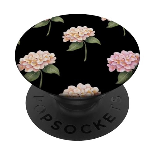 Hortensien-Design, weich, Aquarell, Boho-Stil auf Schwarz PopSockets Klebender PopGrip Hortensien-Design, weich, Aquarell, Boho-Stil auf Schwarz PopSockets Klebender PopGrip von Better You Tees Etc.