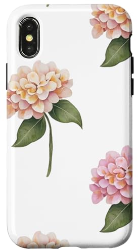 Hortensien-Design, weich, Aquarell, Boho-Stil auf Weiß Hülle für iPhone X/XS Hortensien-Design, weich, Aquarell, Boho-Stil auf Weiß Hülle für iPhone X/XS von Better You Tees Etc.