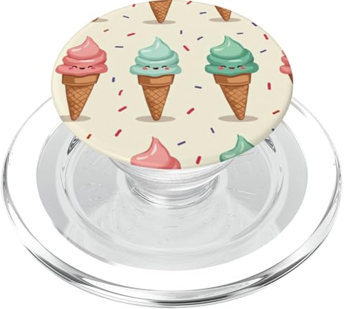 Niedliches, lustiges Eistüten-Design in sanften Pastellfarben PopSockets PopGrip für MagSafe Niedliches, lustiges Eistüten-Design in sanften Pastellfarben PopSockets PopGrip für MagSafe von Better You Tees Etc.