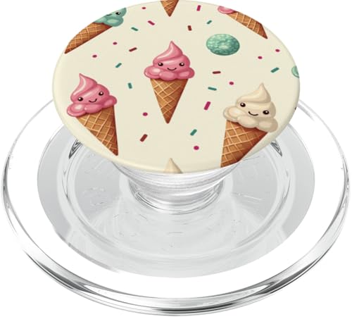 Niedliches, lustiges Eistüten-Design in sanften Pastellfarben PopSockets PopGrip für MagSafe Niedliches, lustiges Eistüten-Design in sanften Pastellfarben PopSockets PopGrip für MagSafe von Better You Tees Etc.