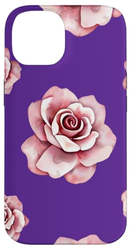 Rosendesign, weiche Aquarellfarben im Boho-Stil, Blumenmuster auf Violett Hülle für iPhone 14 Rosendesign, weiche Aquarellfarben im Boho-Stil, Blumenmuster auf Violett Hülle für iPhone 14 von Better You Tees Etc.