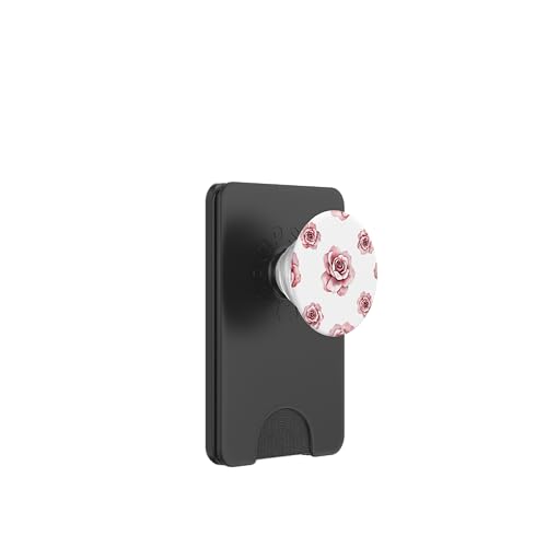 Rosendesign, weiches Aquarell im Boho-Stil auf Weiß PopSockets PopWallet für MagSafe Rosendesign, weiches Aquarell im Boho-Stil auf Weiß PopSockets PopWallet für MagSafe von Better You Tees Etc.