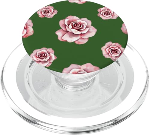 Sanftes Aquarell im Boho-Stil mit Rosenmotiv auf Grün PopSockets PopGrip für MagSafe Sanftes Aquarell im Boho-Stil mit Rosenmotiv auf Grün PopSockets PopGrip für MagSafe von Better You Tees Etc.