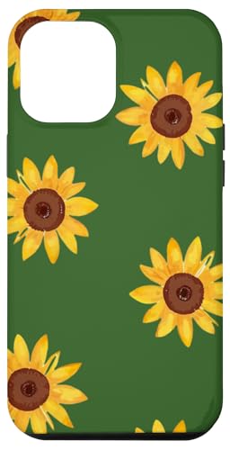 Sonnenblumen-Design, weich, Aquarell, Boho-Stil auf Grün Hülle für iPhone 12 Pro Max Sonnenblumen-Design, weich, Aquarell, Boho-Stil auf Grün Hülle für iPhone 12 Pro Max von Better You Tees Etc.