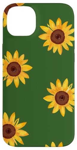 Sonnenblumen-Design, weich, Aquarell, Boho-Stil auf Grün Hülle für iPhone 14 Plus Sonnenblumen-Design, weich, Aquarell, Boho-Stil auf Grün Hülle für iPhone 14 Plus von Better You Tees Etc.