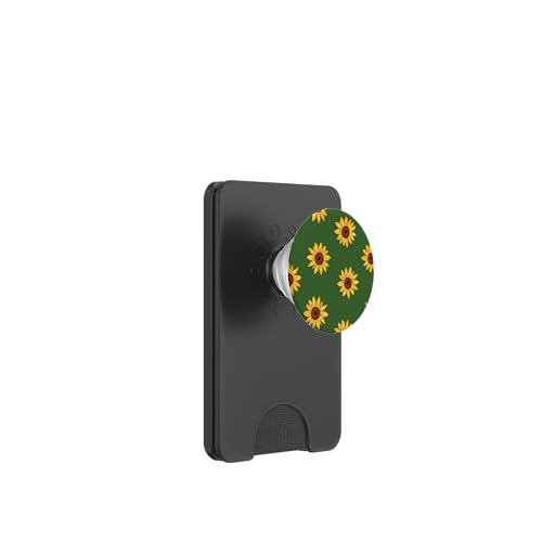 Sonnenblumen-Design, weich, Aquarell, Boho-Stil auf Grün PopSockets PopWallet für MagSafe Sonnenblumen-Design, weich, Aquarell, Boho-Stil auf Grün PopSockets PopWallet für MagSafe von Better You Tees Etc.