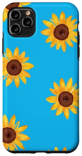 Sonnenblumen-Design, weich, Aquarell, Boho-Stil auf Hellblau Hülle für iPhone 11 Pro Max Sonnenblumen-Design, weich, Aquarell, Boho-Stil auf Hellblau Hülle für iPhone 11 Pro Max von Better You Tees Etc.