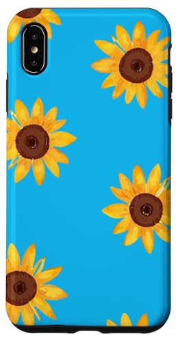 Sonnenblumen-Design, weich, Aquarell, Boho-Stil auf Hellblau Hülle für iPhone XS Max Sonnenblumen-Design, weich, Aquarell, Boho-Stil auf Hellblau Hülle für iPhone XS Max von Better You Tees Etc.