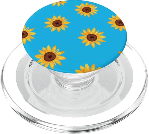 Sonnenblumen-Design, weich, Aquarell, Boho-Stil auf Hellblau PopSockets PopGrip für MagSafe Sonnenblumen-Design, weich, Aquarell, Boho-Stil auf Hellblau PopSockets PopGrip für MagSafe von Better You Tees Etc.