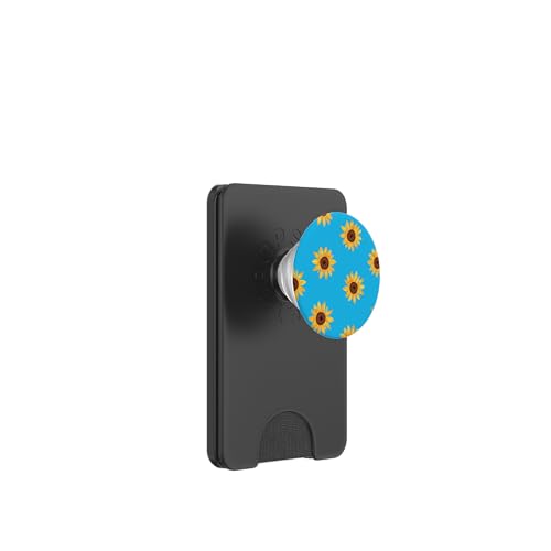 Sonnenblumen-Design, weich, Aquarell, Boho-Stil auf Hellblau PopSockets PopWallet für MagSafe Sonnenblumen-Design, weich, Aquarell, Boho-Stil auf Hellblau PopSockets PopWallet für MagSafe von Better You Tees Etc.