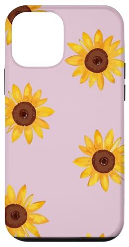 Sonnenblumen-Design, weich, Aquarell, Boho-Stil auf Hellrosa Hülle für iPhone 12 mini Sonnenblumen-Design, weich, Aquarell, Boho-Stil auf Hellrosa Hülle für iPhone 12 mini von Better You Tees Etc.
