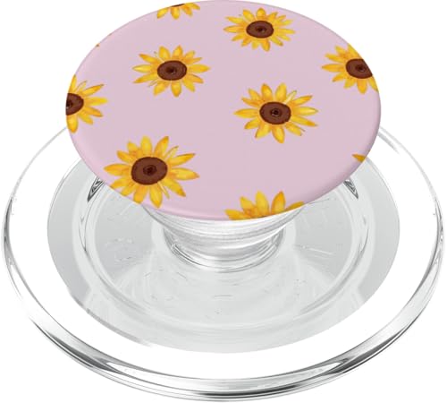 Sonnenblumen-Design, weich, Aquarell, Boho-Stil auf Hellrosa PopSockets PopGrip für MagSafe Sonnenblumen-Design, weich, Aquarell, Boho-Stil auf Hellrosa PopSockets PopGrip für MagSafe von Better You Tees Etc.