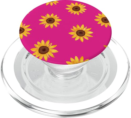 Sonnenblumen-Design, weich, Aquarell, Boho-Stil auf Hot Pink PopSockets PopGrip für MagSafe Sonnenblumen-Design, weich, Aquarell, Boho-Stil auf Hot Pink PopSockets PopGrip für MagSafe von Better You Tees Etc.