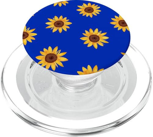 Sonnenblumen-Design, weich, Aquarell, Boho-Stil auf Königsblau PopSockets PopGrip für MagSafe Sonnenblumen-Design, weich, Aquarell, Boho-Stil auf Königsblau PopSockets PopGrip für MagSafe von Better You Tees Etc.