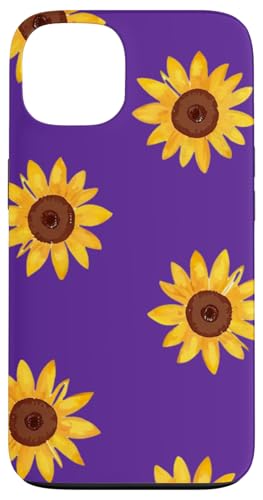 Sonnenblumen-Design, weich, Aquarell, Boho-Stil auf Lila Hülle für iPhone 13 Sonnenblumen-Design, weich, Aquarell, Boho-Stil auf Lila Hülle für iPhone 13 von Better You Tees Etc.