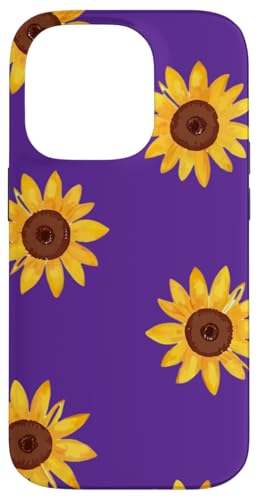 Sonnenblumen-Design, weich, Aquarell, Boho-Stil auf Lila Hülle für iPhone 14 Pro Sonnenblumen-Design, weich, Aquarell, Boho-Stil auf Lila Hülle für iPhone 14 Pro von Better You Tees Etc.