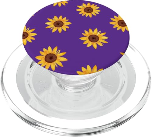Sonnenblumen-Design, weich, Aquarell, Boho-Stil auf Lila PopSockets PopGrip für MagSafe Sonnenblumen-Design, weich, Aquarell, Boho-Stil auf Lila PopSockets PopGrip für MagSafe von Better You Tees Etc.
