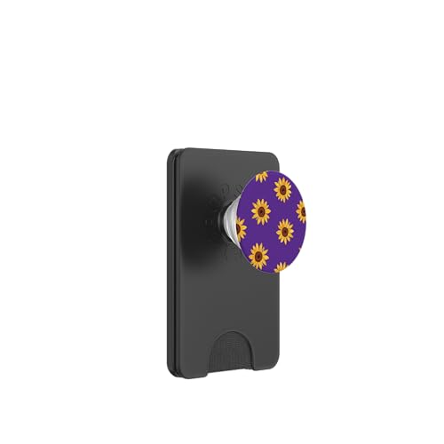 Sonnenblumen-Design, weich, Aquarell, Boho-Stil auf Lila PopSockets PopWallet für MagSafe Sonnenblumen-Design, weich, Aquarell, Boho-Stil auf Lila PopSockets PopWallet für MagSafe von Better You Tees Etc.