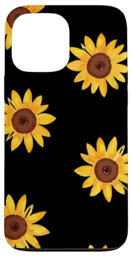 Sonnenblumen-Design, weich, Aquarell, Boho-Stil auf Schwarz Hülle für iPhone 13 Pro Max Sonnenblumen-Design, weich, Aquarell, Boho-Stil auf Schwarz Hülle für iPhone 13 Pro Max von Better You Tees Etc.