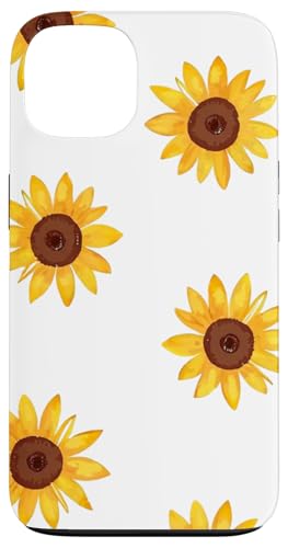 Sonnenblumen-Design, weich, Aquarell, Boho-Stil auf Weiß Hülle für iPhone 13 Sonnenblumen-Design, weich, Aquarell, Boho-Stil auf Weiß Hülle für iPhone 13 von Better You Tees Etc.