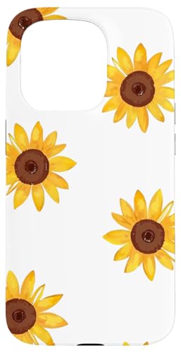 Sonnenblumen-Design, weich, Aquarell, Boho-Stil auf Weiß Hülle für iPhone 15 Pro Sonnenblumen-Design, weich, Aquarell, Boho-Stil auf Weiß Hülle für iPhone 15 Pro von Better You Tees Etc.