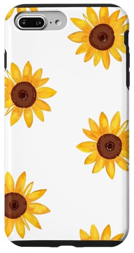 Sonnenblumen-Design, weich, Aquarell, Boho-Stil auf Weiß Hülle für iPhone 7 Plus/8 Plus Sonnenblumen-Design, weich, Aquarell, Boho-Stil auf Weiß Hülle für iPhone 7 Plus/8 Plus von Better You Tees Etc.