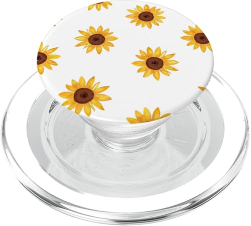 Sonnenblumen-Design, weich, Aquarell, Boho-Stil auf Weiß PopSockets PopGrip für MagSafe Sonnenblumen-Design, weich, Aquarell, Boho-Stil auf Weiß PopSockets PopGrip für MagSafe von Better You Tees Etc.